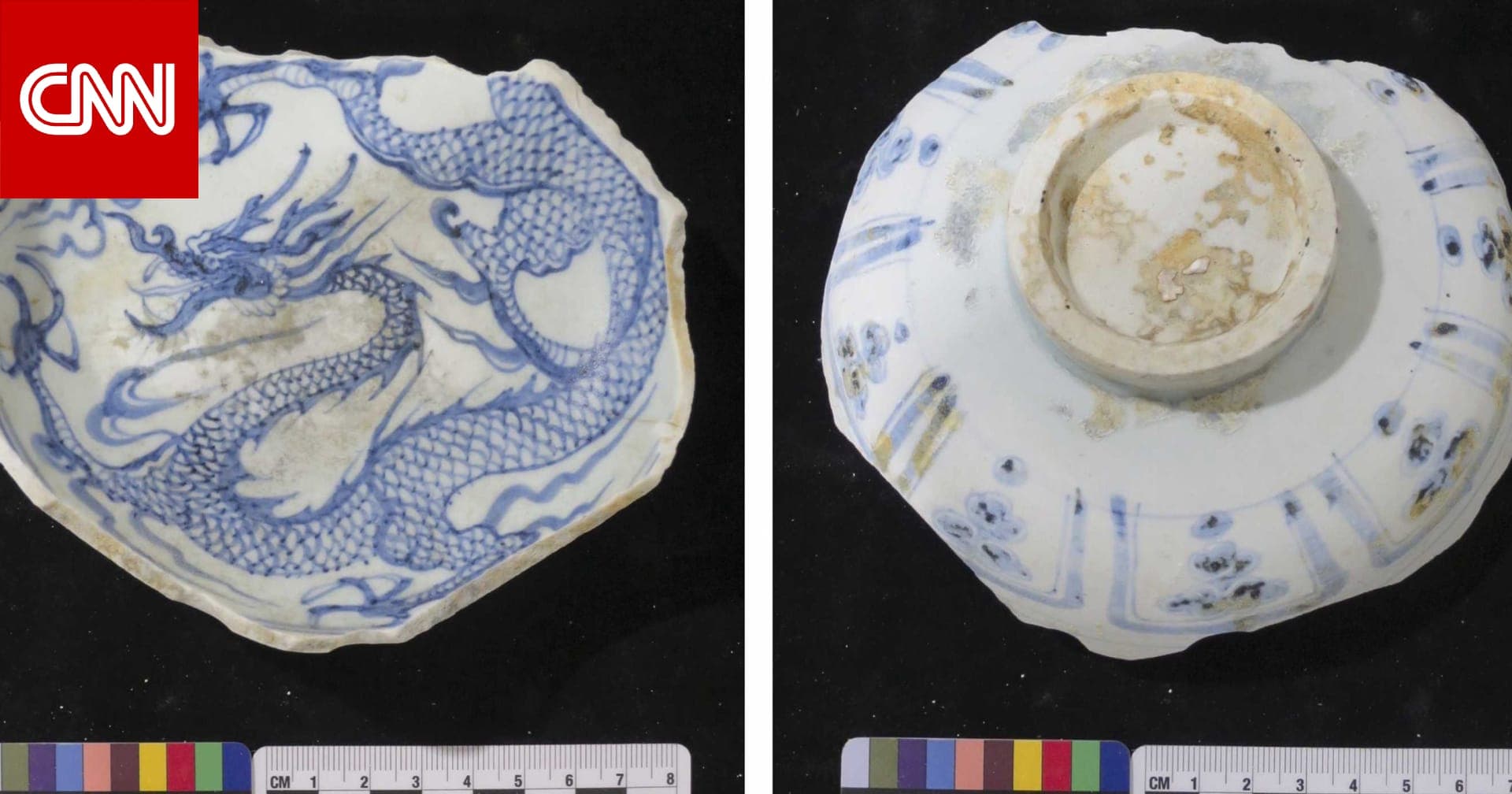 اكتشاف كنز أثري من الخزف الصيني في حطام سفينة عمرها 650 عام